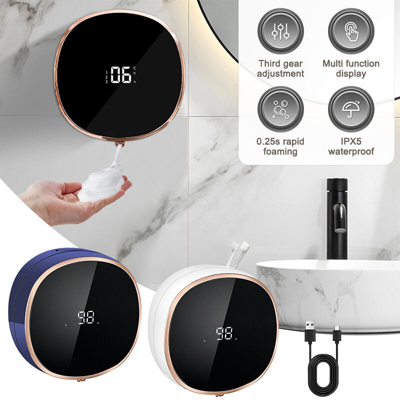 Wall-mounted Automatic Soap Dispenser LED Temperature跨境专