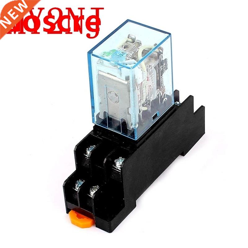 MY2N-J Coil DPDT Electromagnetic Power Relay with Socket Ba