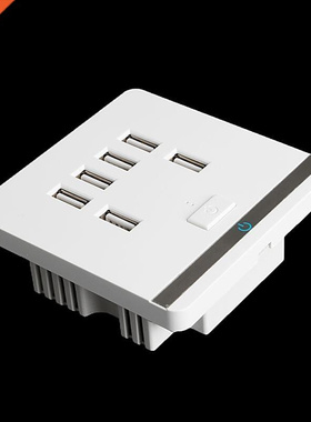 3.4A 6 Port USB Wall Charger Outlet Power Receptacle Socket