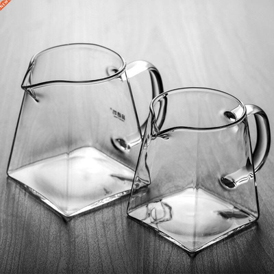 Heat-Resisting Clear Glass Tea Pitcher Square Creative Chine