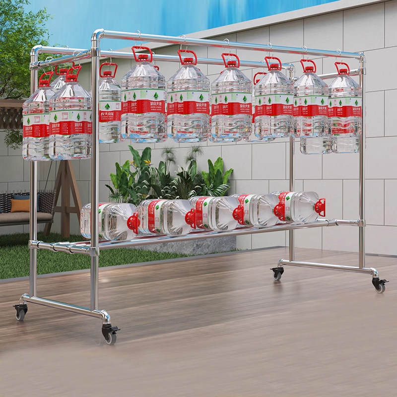 镀锌钢管晾衣架室外落地家用阳台挂衣户外简易双杆水管凉衣晒被子