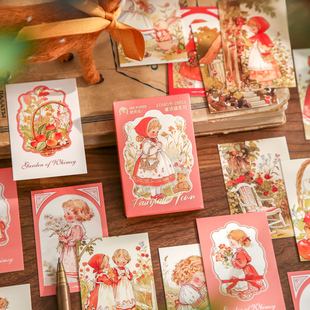 可爱萌宠留言卡手账图案墙贴卧室寝室宿舍阅读卡装 童话镇系列 饰卡片 LOMO卡 纸先生原创