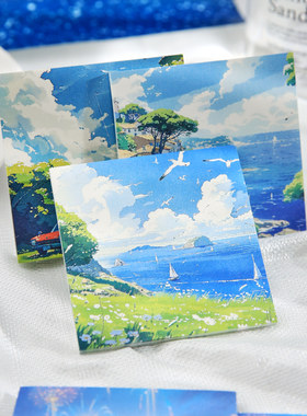 纸先生原创 | 三享装N次贴 风吹过的街道系列风景ins风简约日系高颜值插画办公记事留言便利贴无粘性便条纸