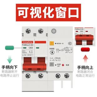 防雷漏电保护器家用空气开关漏电断路器漏2P保漏电浪涌带指示灯