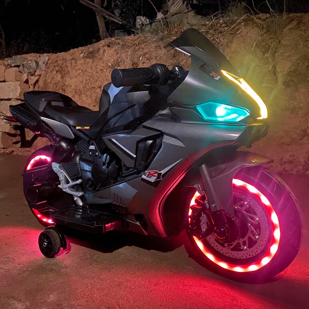 儿童电动摩托车手拧油门大号2-8岁男女宝宝可坐人蓝牙充电玩具车