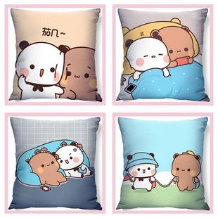 一二布布周边抱枕定制双面情侣可爱玩偶礼物靠垫女学生午睡枕头