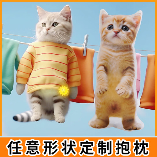 异形diy抱枕定制照片猫咪宠物