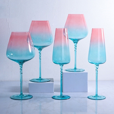 回畔森林海月蓝红酒杯