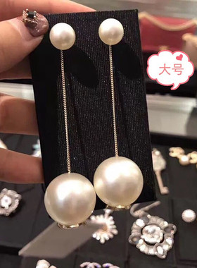 珍珠流苏耳环版本明星同款女
