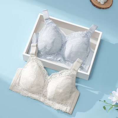 薄款内衣女大胸显小胸收副乳防