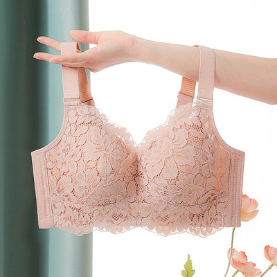 觅桃季内衣大胸显小防下垂收副乳无钢圈缩胸神器大杯调整型文胸罩