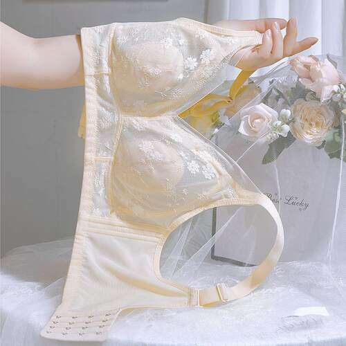 超薄蕾丝法式内衣女无钢圈性感