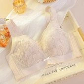 大码 薄杯记忆软钢圈调整型内衣大胸显小上托防下垂收副乳文胸