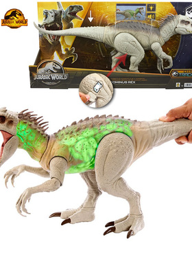 美泰侏罗纪恐龙世界伪装攻击暴虐霸王龙棘龙环球影城的玩具HNT63