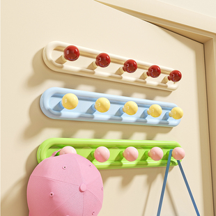 多巴胺吸盘挂钩新款 高颜值衣服置物架卧室门后包包围巾帽子挂衣架