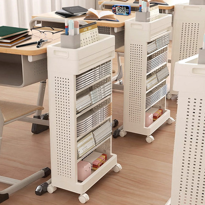 可移动桌边书架学生教室用课桌侧边收纳神器高中生书籍收纳置物架