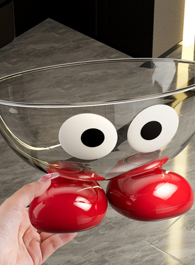 创意卡通水果盘可爱造型大眼果盘家用客厅大容量零食盘新款糖果盘