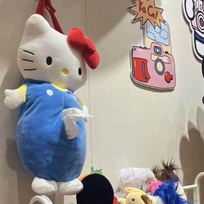 小红书同款HelloKitty纸巾盒卡通车载玩偶收纳纸巾套送女生日礼物