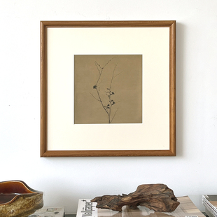 饰画客厅卧室玄关挂画高级感复古实木装 中古风装 饰壁画 法式 秘语