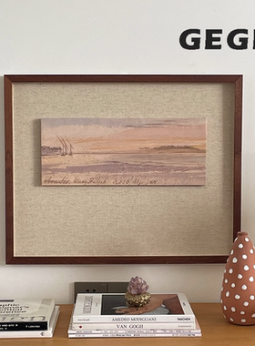 远霞】GeGe现代法式复古高级感客厅风景装饰画中古风餐厅玄关挂画