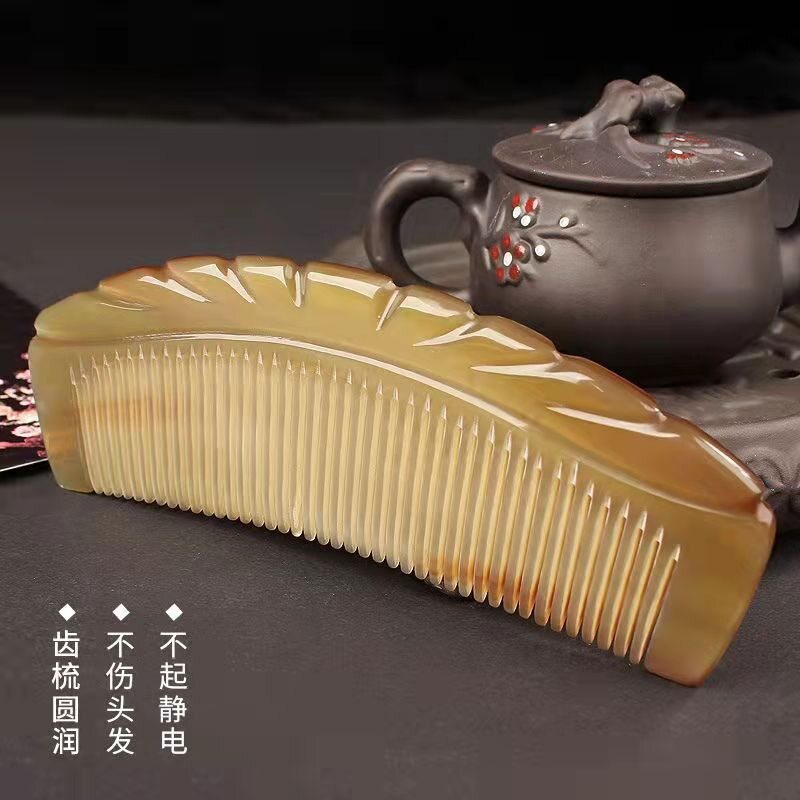 正宗牛角梳纯天然防防脱发按摩梳子女家用送礼佳品