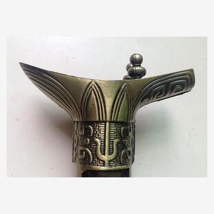 仿青杯创三角器复古帝酒酒杯传统礼品古代铜爵摆件意王樽白子中国