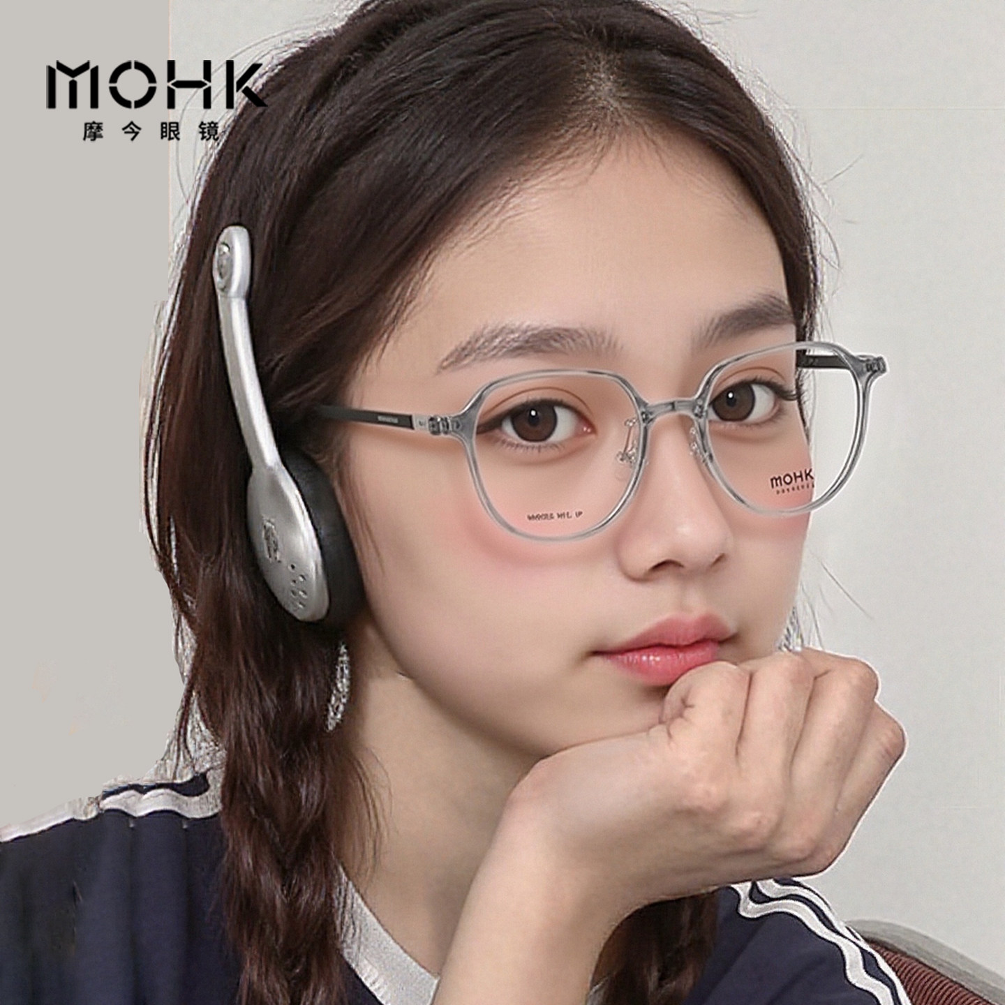 MOHK摩今素颜小框眼镜架超轻女多边形小脸可配高度近视MK30系列