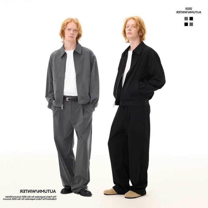 通勤直筒 夹克Miu休闲风西裤HGXS宽松外套+秋男女拉链系老钱行政,男装,夹克,淘宝优惠券,粉丝福利购,淘宝优惠卷