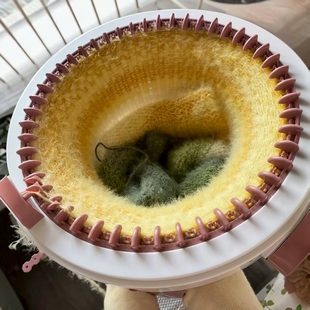 手摇编织机织围巾毛衣diy神器手工创意家用织布机48针22针初学者