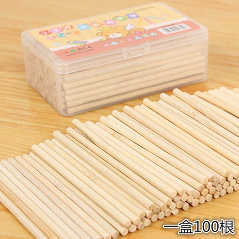 小学一年级数学学具棒原木无漆儿童计数棒木质计数算数棒小棒教具