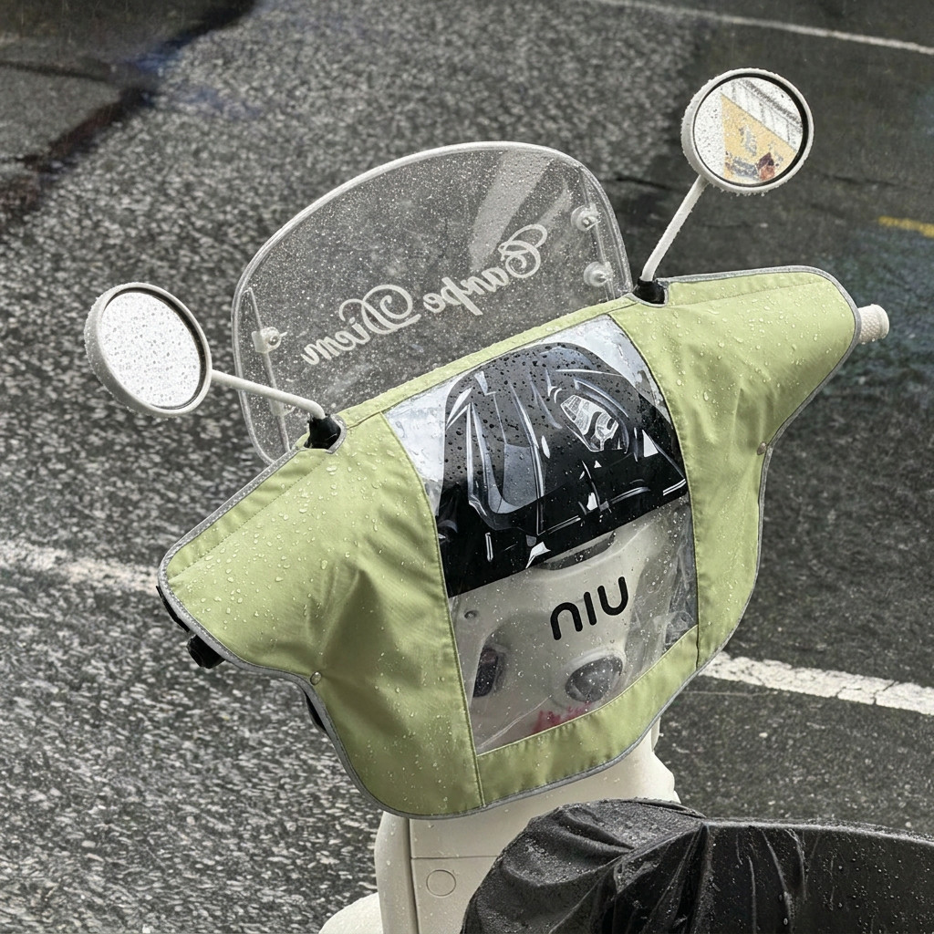 电动车中控防雨罩透明摩托车踏板电瓶车保护罩防尘车头拉链防护罩
