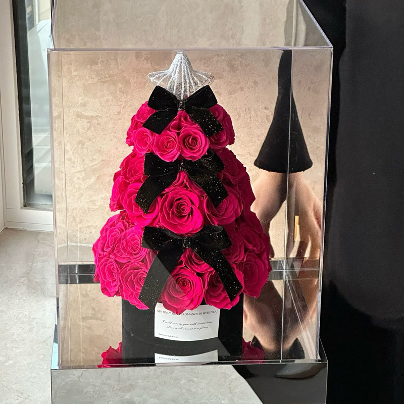 圣诞节告白礼物永生花夜灯圣诞树许愿塔真花送女友老婆闺蜜生日