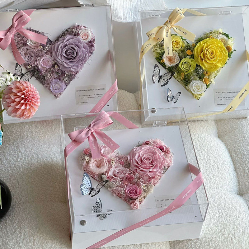 儿童节永生花礼物爱心蓝牙留声机