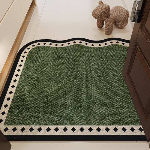 2025中古风入户门防滑地垫高级感