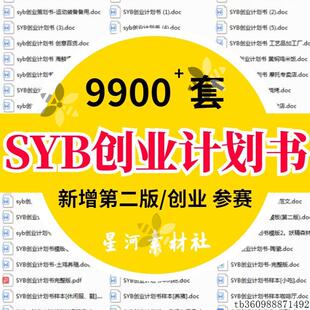 SYB创新创业计划书word模板项目范文大学生商业路演大赛融资PPT