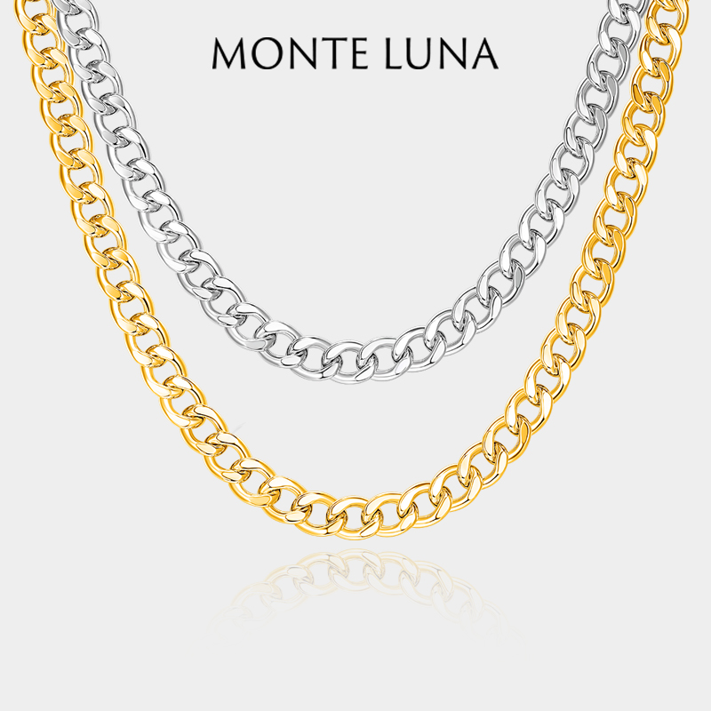 MonteLuna纯银粗链条古巴链