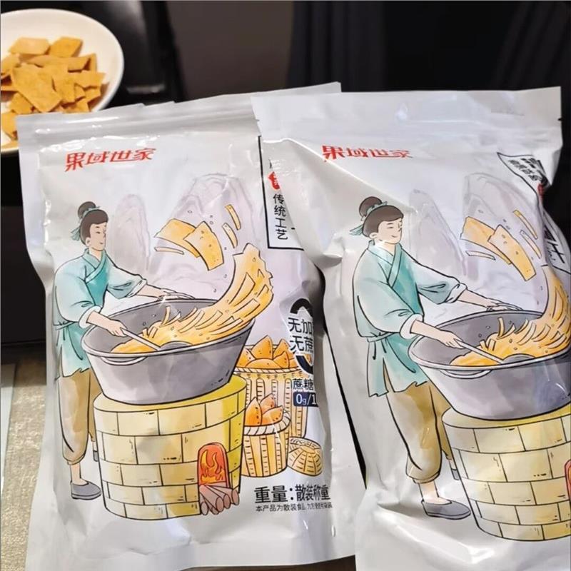 果域世家红薯片手工沙炒地瓜干糖非油炸农家番薯干片零食