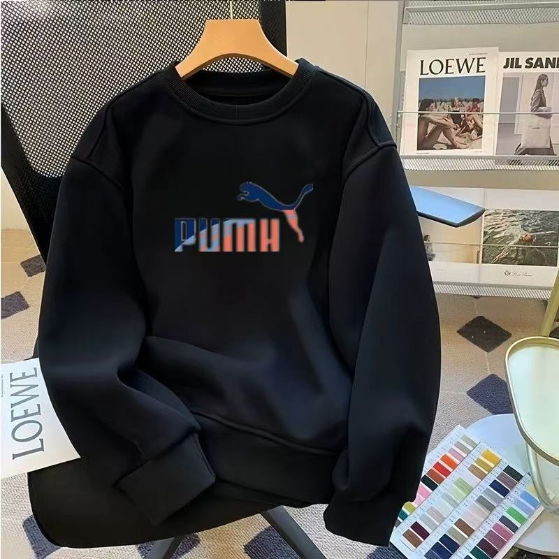 奥莱专柜秋冬纯棉长袖卫衣男士宽松休闲百搭男女加绒加厚套头上衣