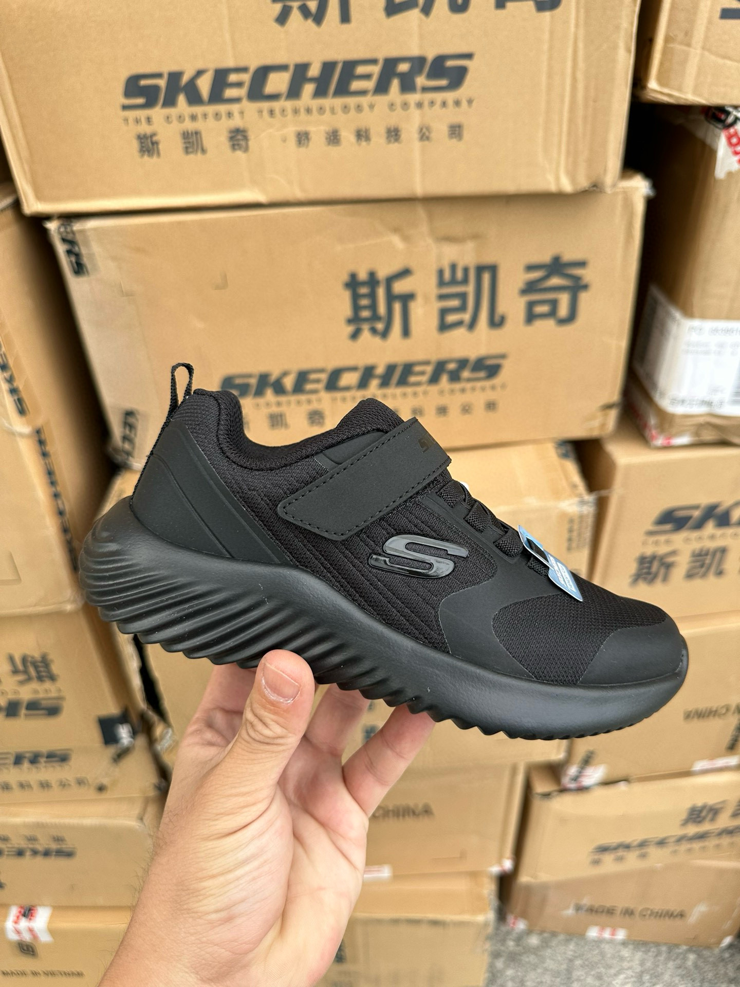 Skechers斯凯奇正品儿童中童大童春秋季一脚蹬运动鞋童鞋 403732