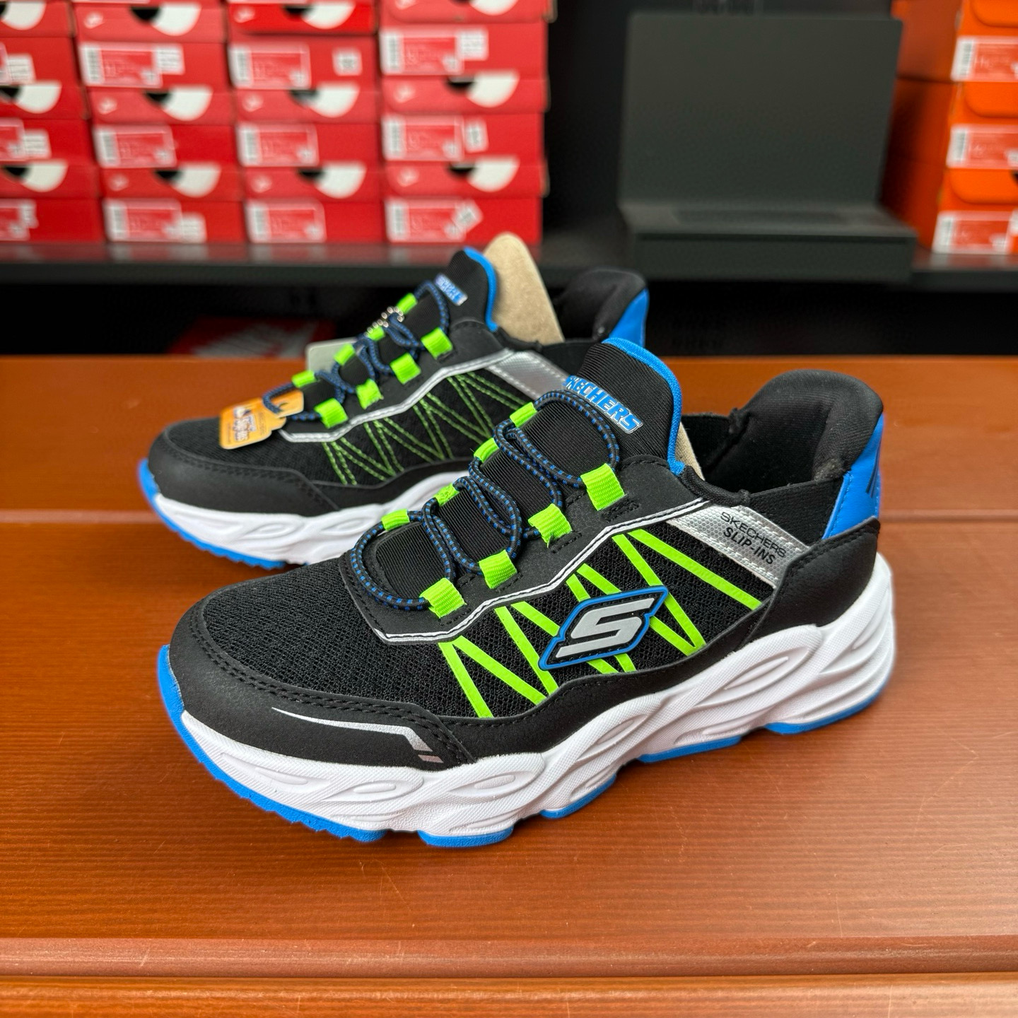 Skechers斯凯奇正品儿童中童男童春秋季一脚蹬运动鞋童鞋 403836L