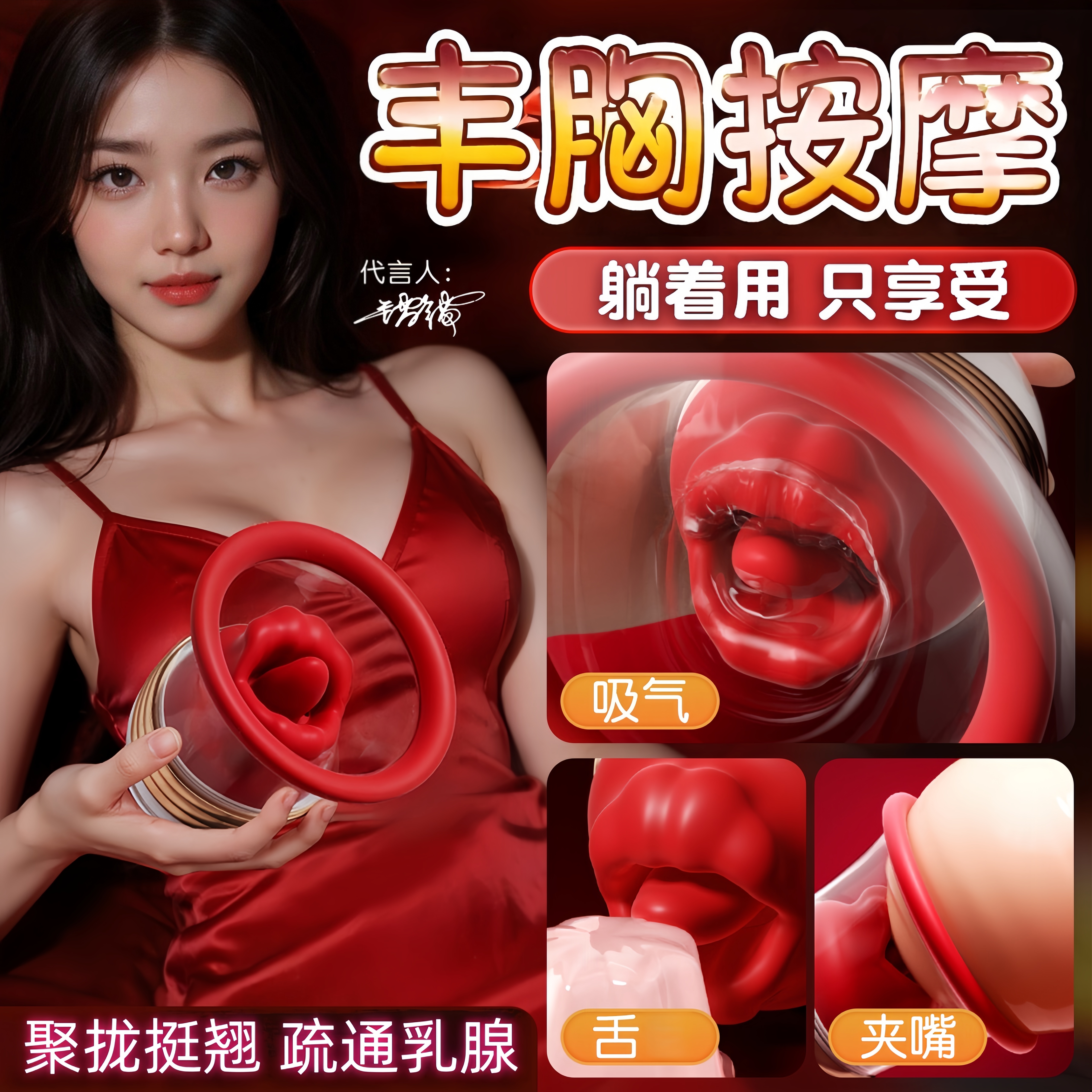 胸部按摩器懒人美胸乳房变大神器快速丰乳电动疏通乳腺丰胸仪器
