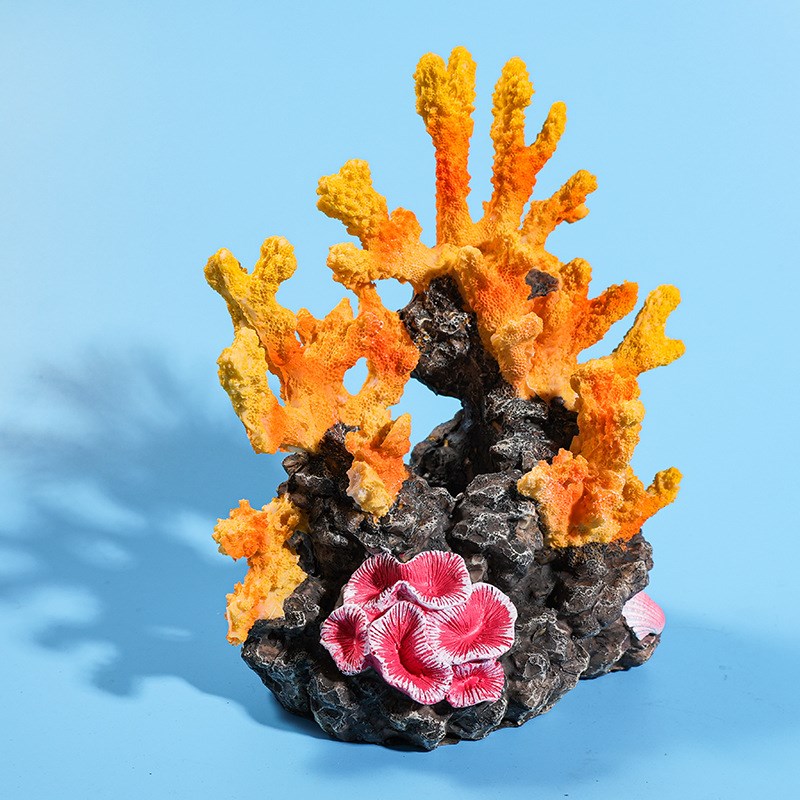 速发珊瑚礁石 创意鱼缸造景装饰摆件水族树界底世海布景箱脂珊瑚