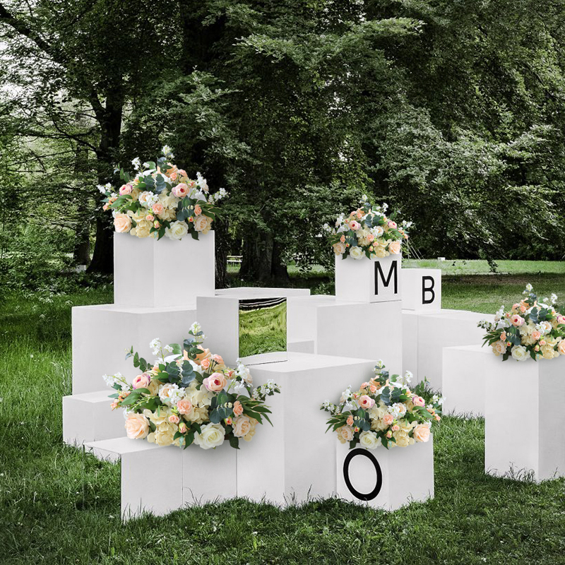 速发婚香布置路引花球花柱圆柱摆装甜品台摆件商场橱窗套礼槟绢花