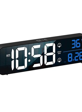 速发跨境热卖高清数闹音乐码钟充座挂钟工作日闹钟客厅电钟