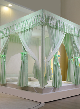 速发A类包宝防摔蚊帐全宝围三开门全封闭帐纱家用蒙古包支光床幔