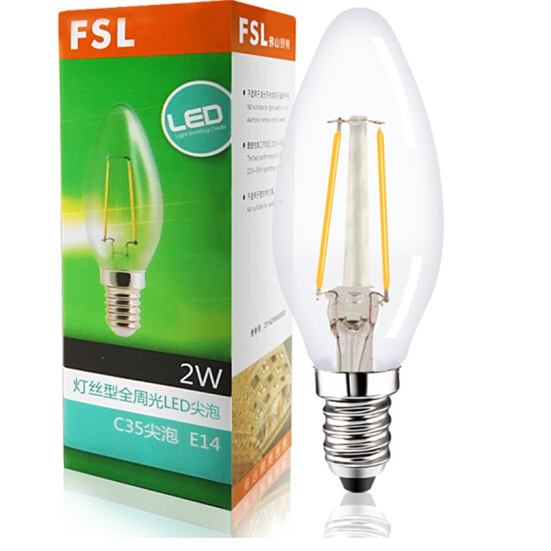 速发照明F新品泡5灯丝型全周光灯泡E1泡尖泡拉尾4C6W4W