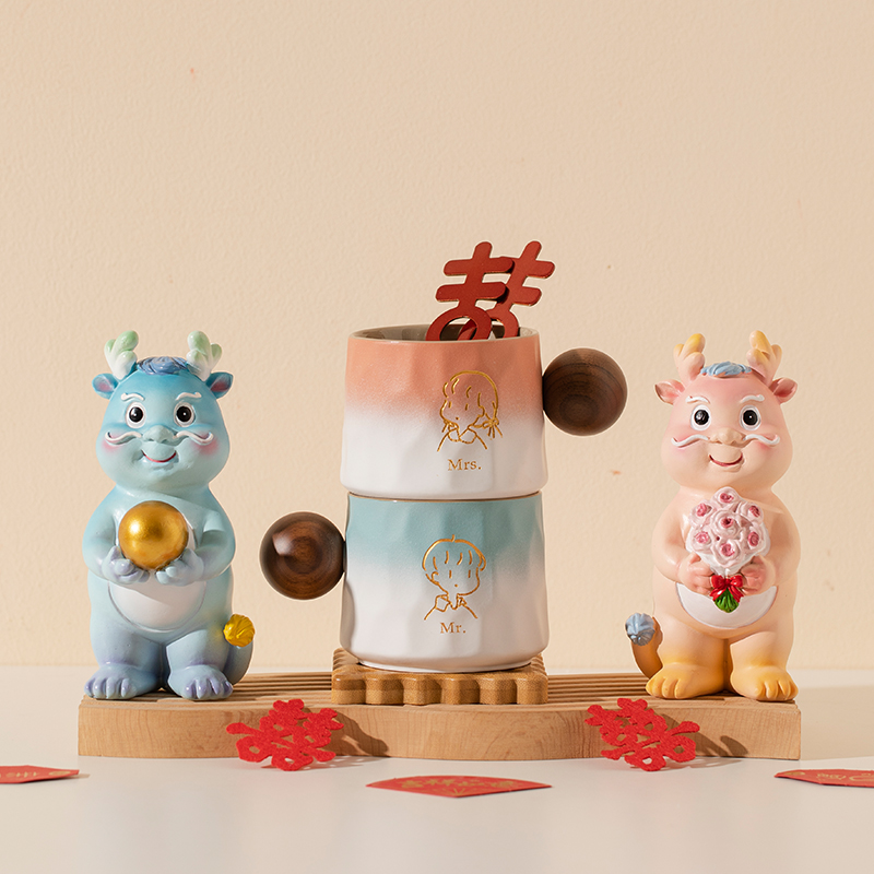 速发礼婚结物送新人情侣水杯用婚实新送闺蜜乔迁新居订婚摆件生日