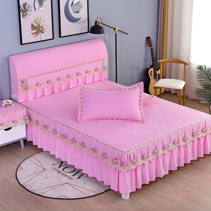 速发20新22款床床床裙款式罩头罩一体全套床盖带裙边套装秋冬季