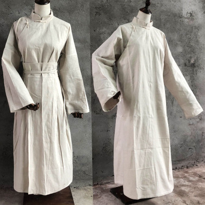 速发丧衣孝服套装大襟裙衣偏襟长袍上子裤子亚麻布孝衣麻事殡葬服