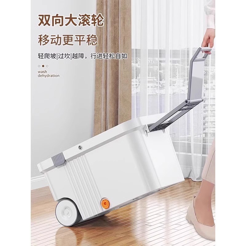 速发新款免手洗旋转式拖把洗脱一体拖把桶自拧水地拖桶家用